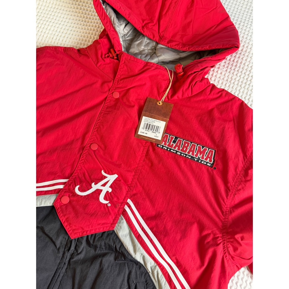 Mitchell & Ness Alabama Crimson Tide Jacket Mens Small Red Retro Throwback Hood